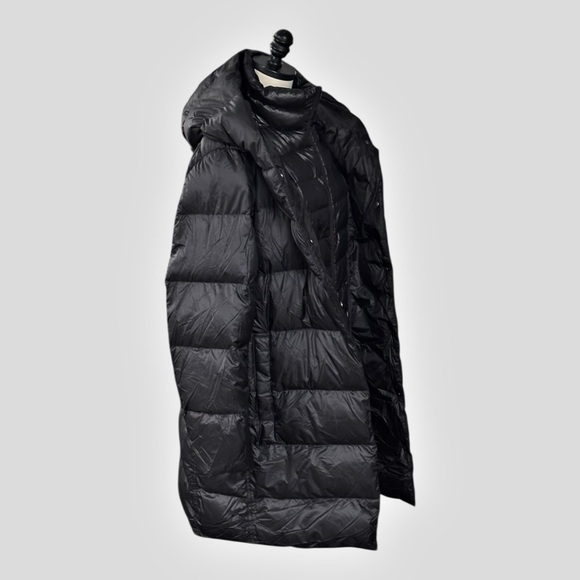 Athleta Lofty Down Long Winter Puffer Coat Black | Large - Picture 5 of 15